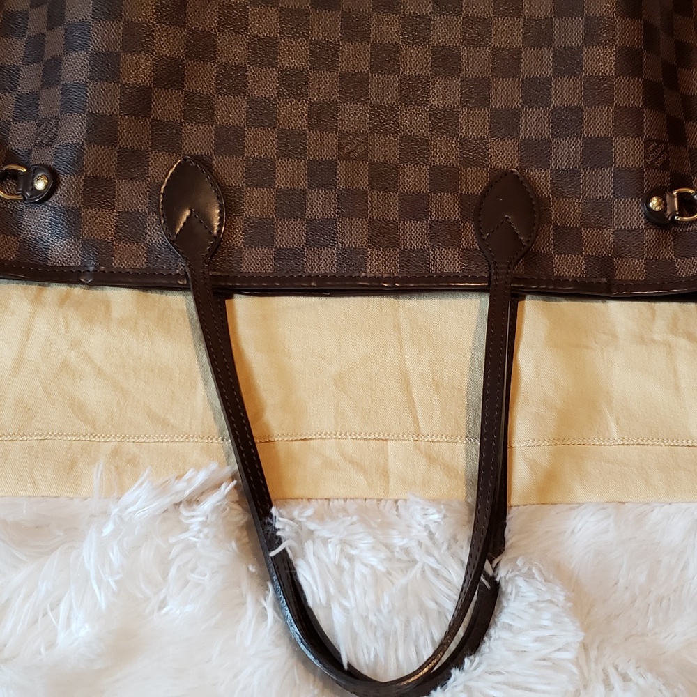 100% Auth Louis Vuitton Neverfull MM Damier Ebene - Picture 6 of 8